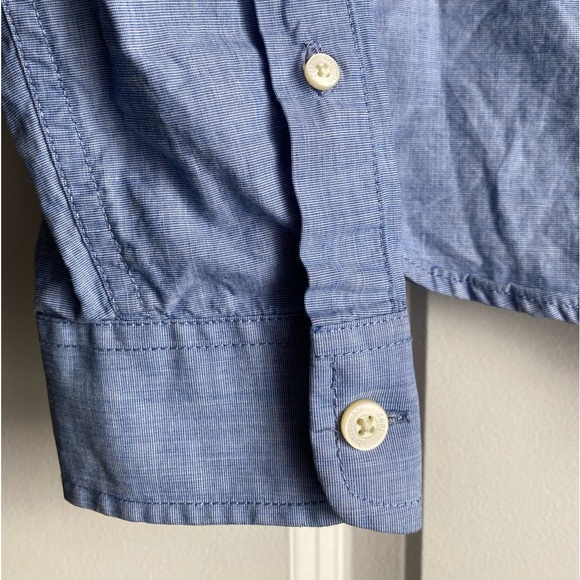 Abercrombie and Fitch Blue Button Up Kids Size Large - Picture 6 of 12